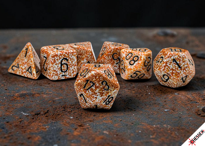 Speckled Rust Polyhedral 7-Dice Set