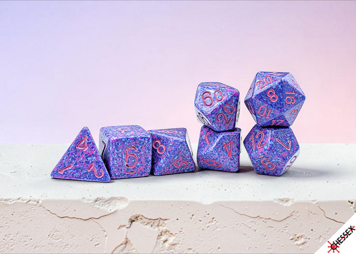 Speckled Purple Passion Polyhedral 7-Dice Set