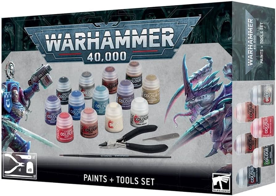 Warhammer 40k: Paints + Tools Set
